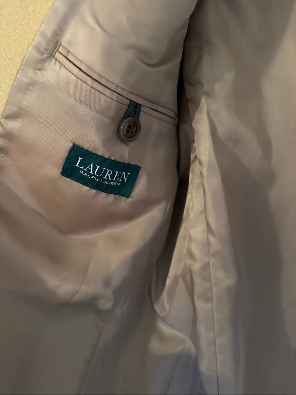 Ralph Lauren Men's Camel Columbia overcoat. Wool and cashmere Trench Coat - Picture 6 of 11